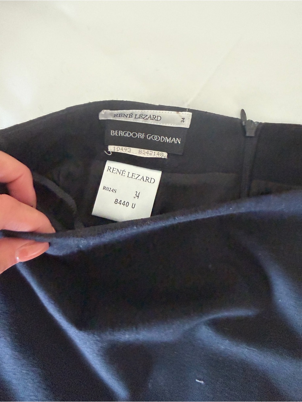 Rene Lezard  Black Dress Skirt